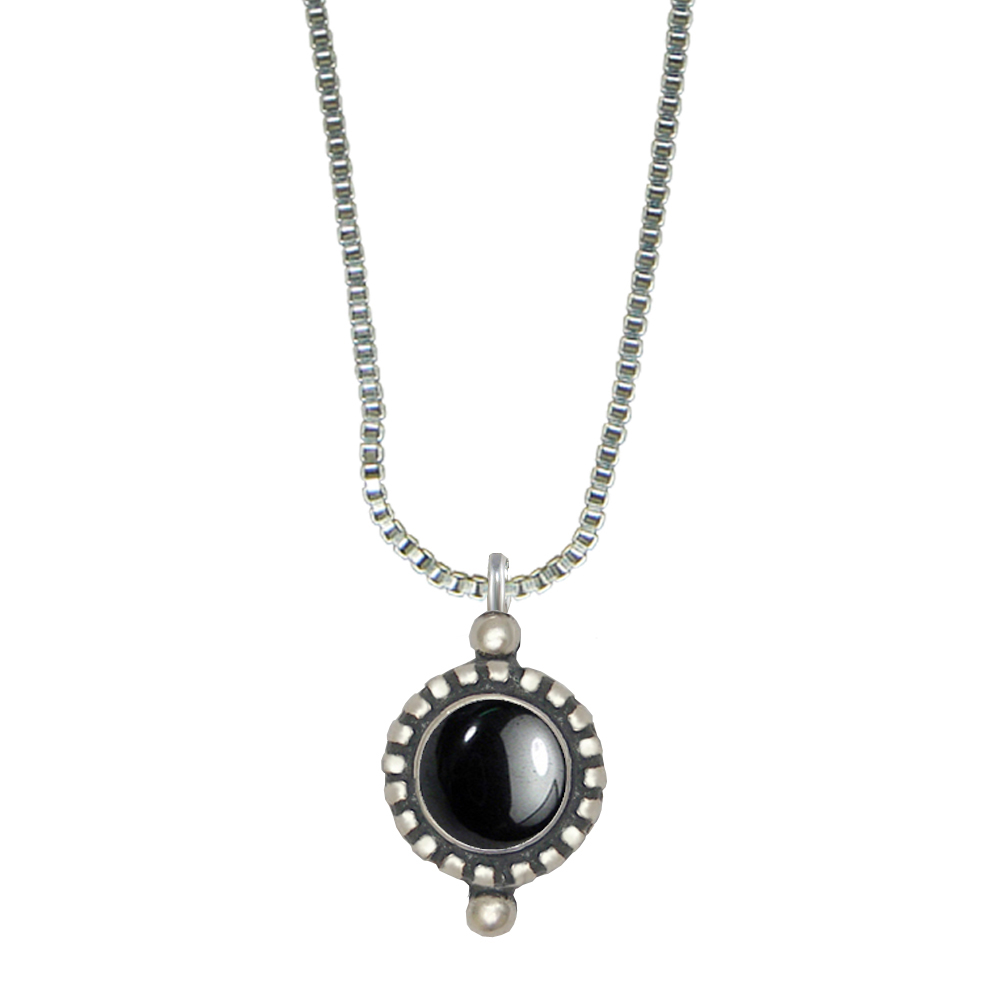 Sterling Silver Little Hematite Pendant Necklace